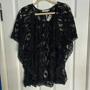 NWT Hazel Black Lace Blouse